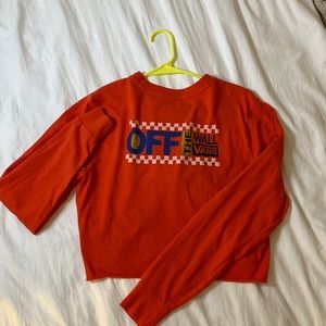 Long sleeve crop top vans